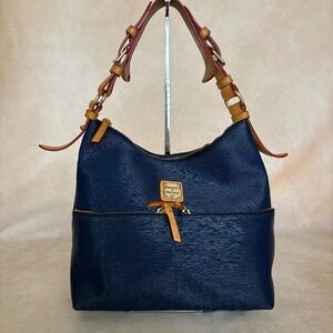 Dooney & Bourke Dillon 1975 Collection Blue Vintage Leather Hobo Shoulder Bag